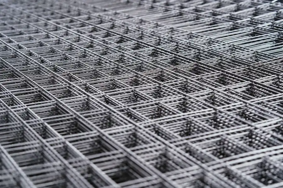 Foundation vent screened with steel mesh to block rodents
