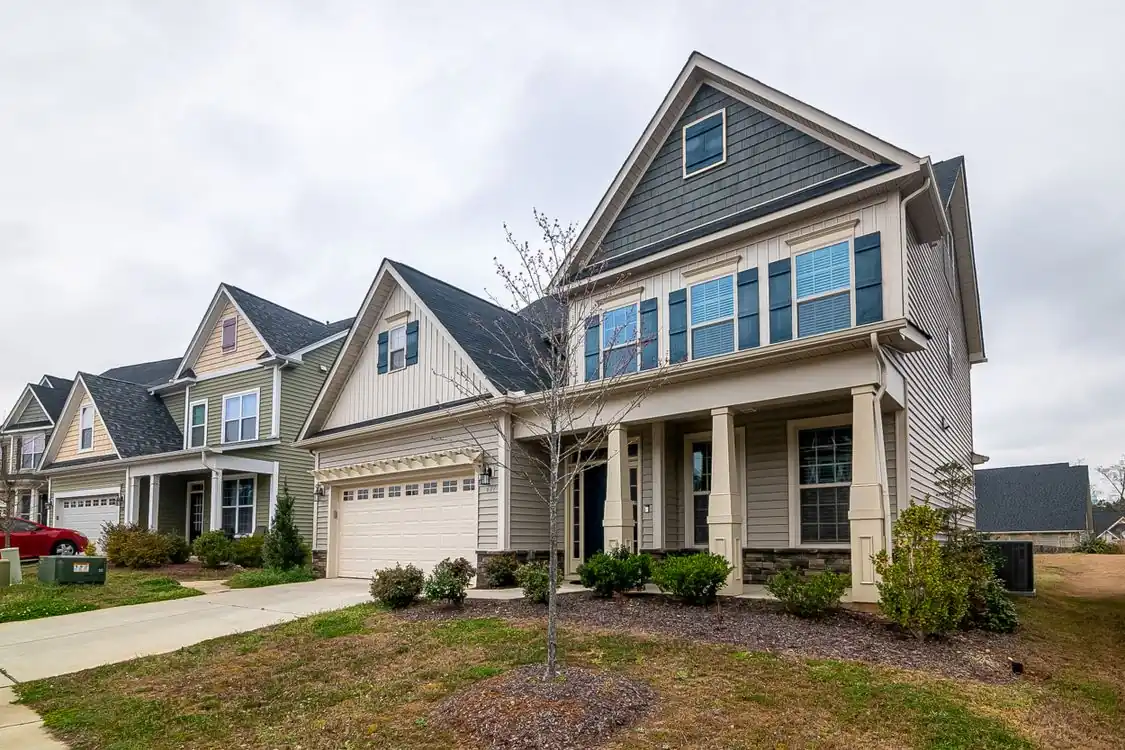 Suburban homes on a quiet residential street