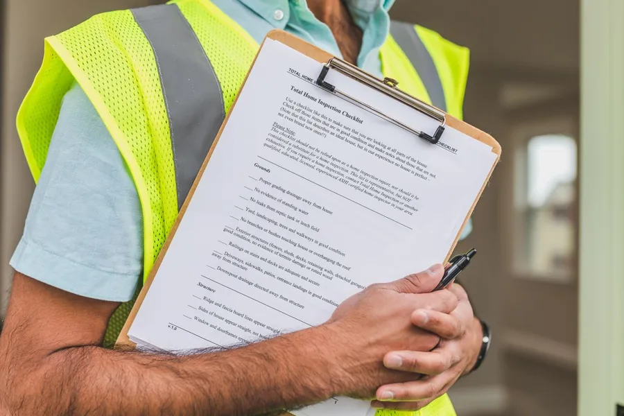 Technician explaining inspection findings to a homeowner