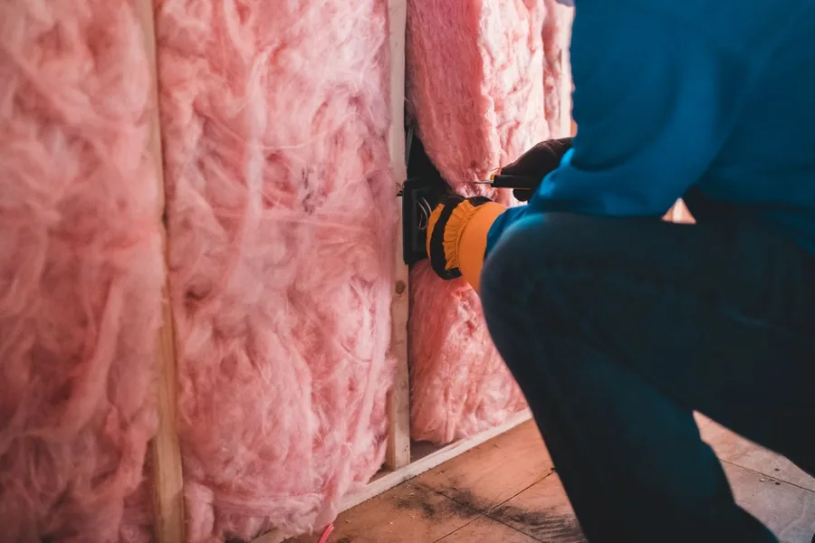 Rodent droppings in attic insulation found during an inspection