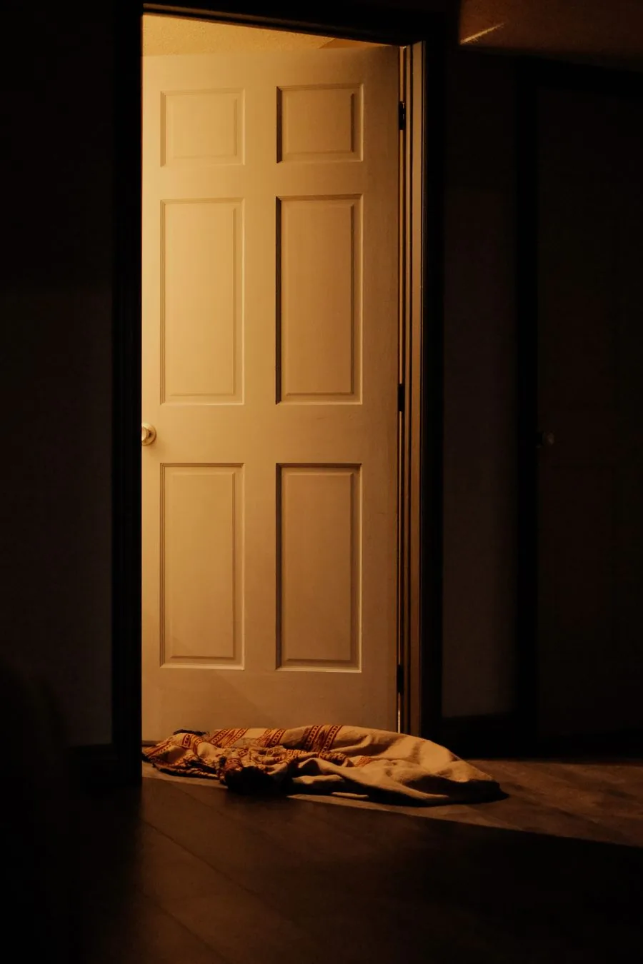 Sealing a quarter-inch gap under a door to keep mice out of a home